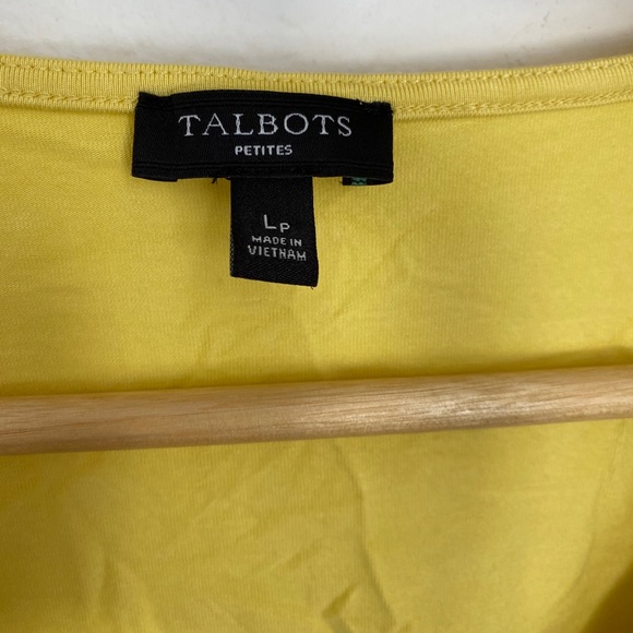 Talbots • Spring Yellow Ruffled Sleeveless Blouse - Picture 4 of 10